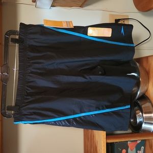 Speedo Men's Fitness Swim Trunks, Black and Blue